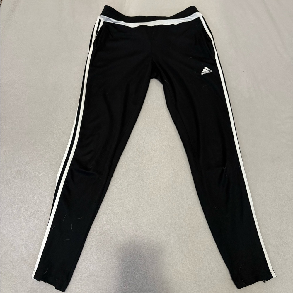 Adidas Climacool Black Joggers with White Stripes